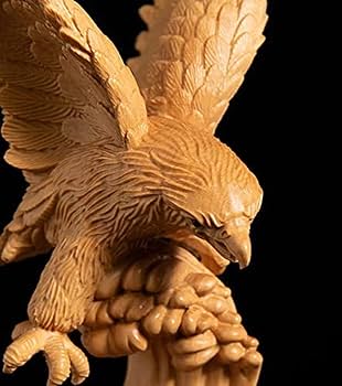 ワシの木彫り Amazon.co.jp: 銅像 ワシの像の装飾、木彫りの鳥の動物の彫刻の装飾的